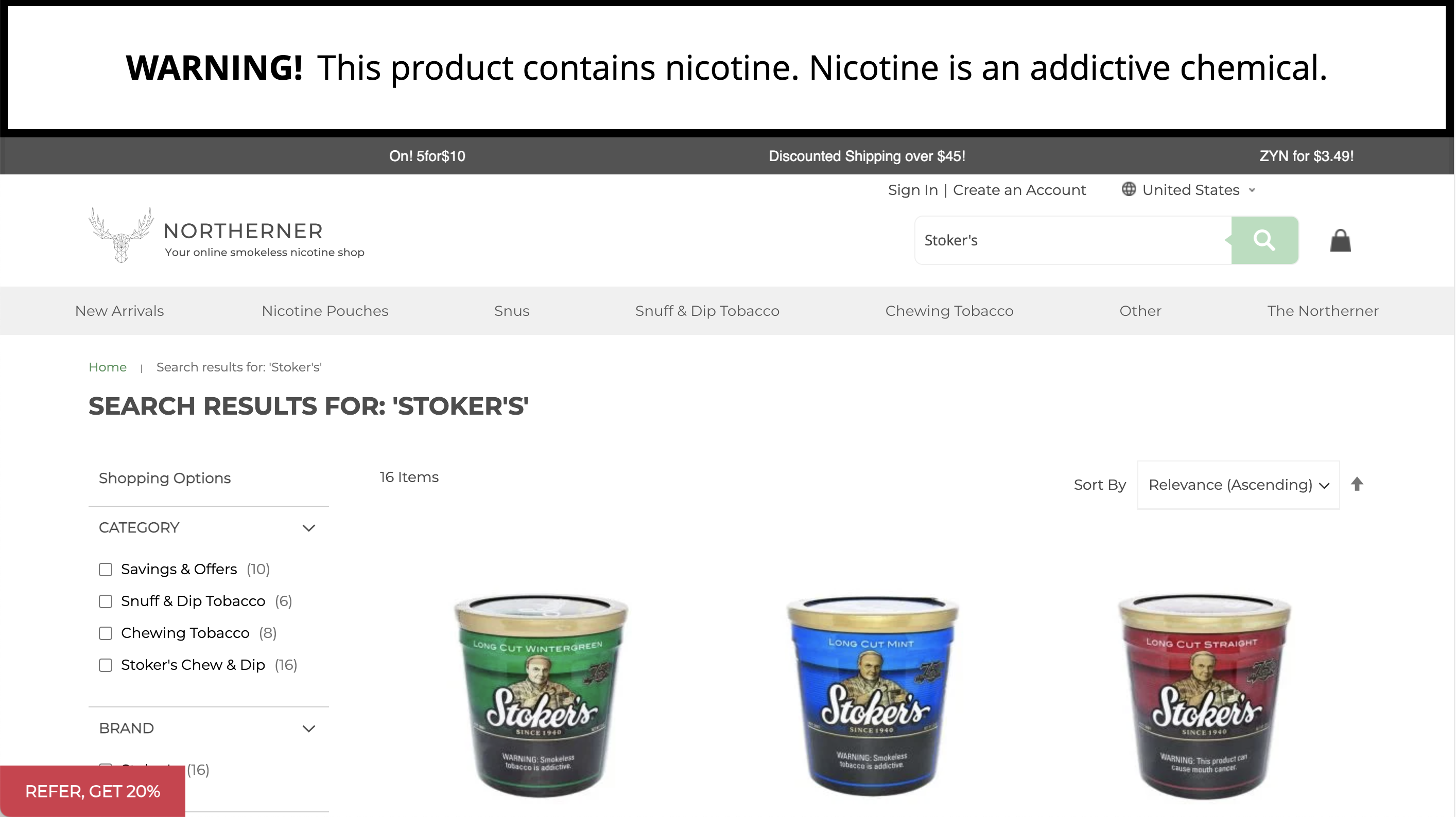 Quality Moist Snuff and Chewing Tobacco | Stoker's Snuff